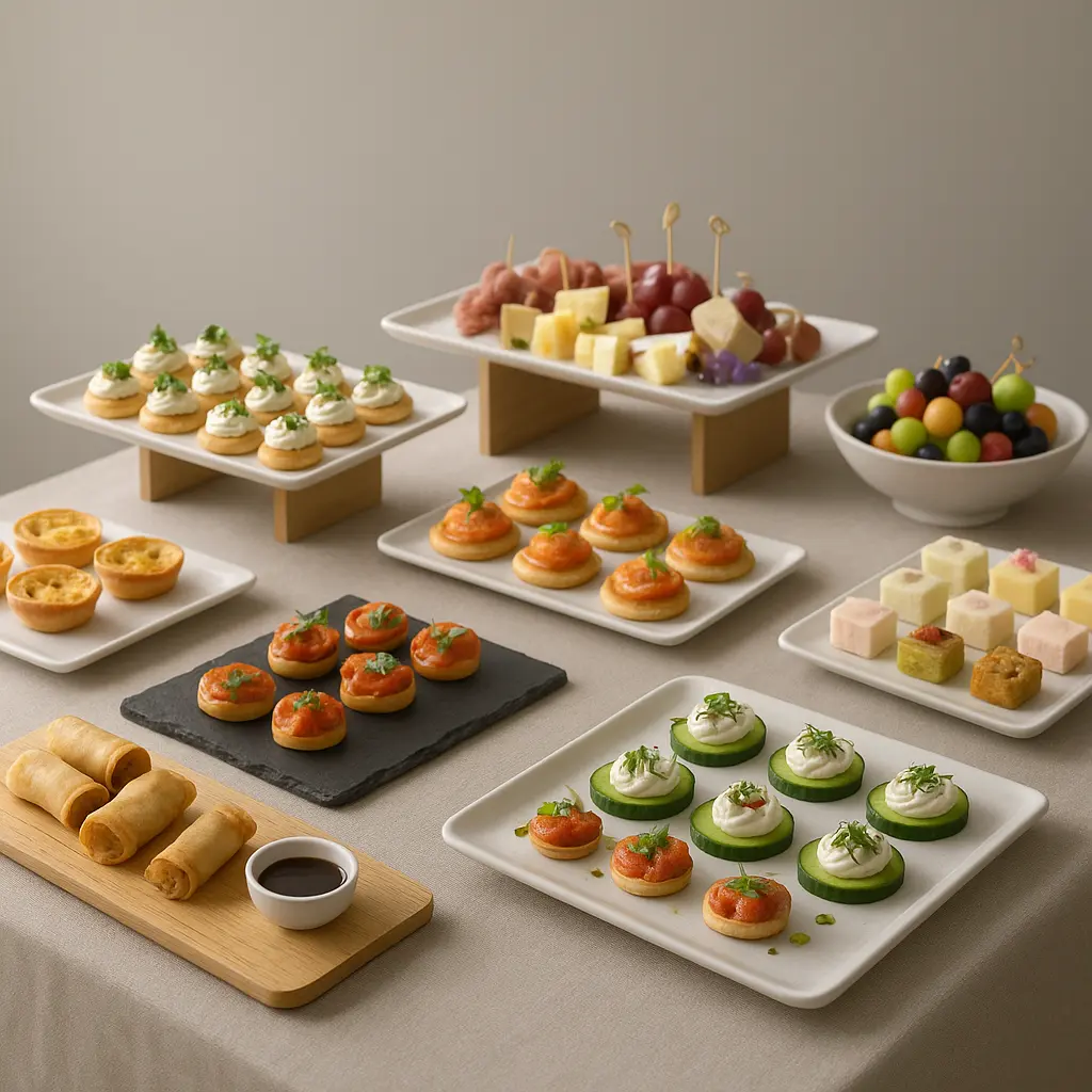 Fingerfood Platte in moderner Präsentation