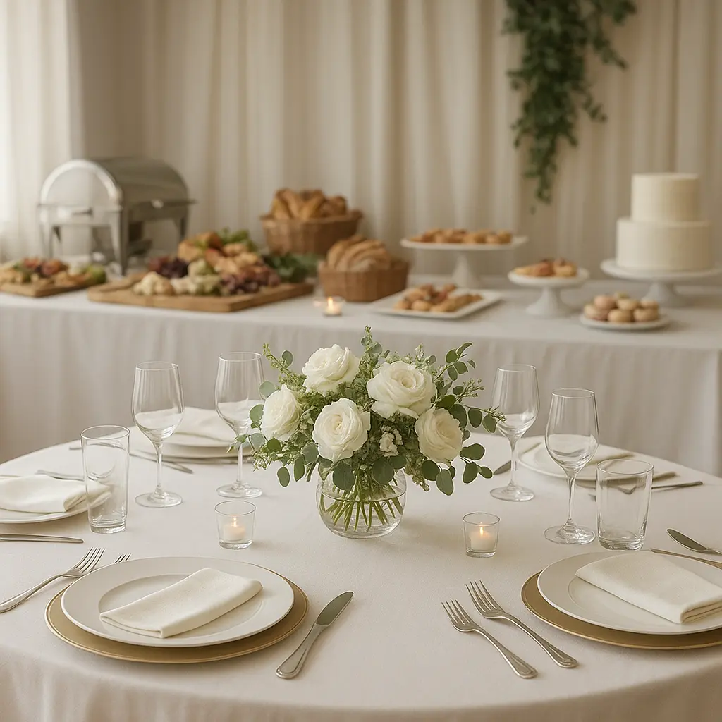 Hochzeitscatering mit elegantem Setup